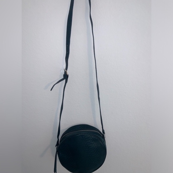 Banana Republic Faux Alligator Crossbody Dark Teal Bag - Picture 13 of 15